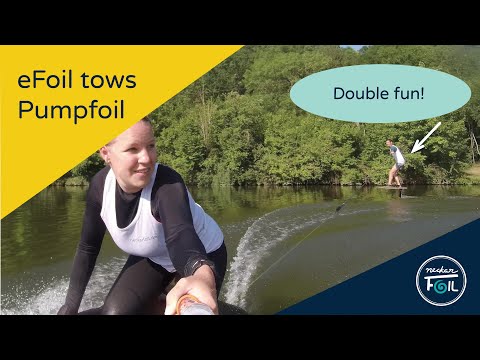 Double Fun: eFoil tows Pumpfoil