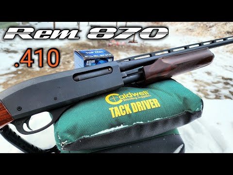 Remington 870 Express .410 Review \u0026 Shoot - Birdshot Buckshot Slugs