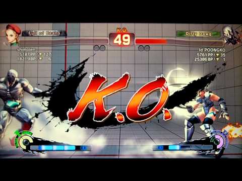 SSF4 AE:2012 shimolen (Cammy) vs POONGKO (Seth)