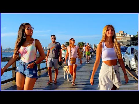 【4K】WALK 🏖  BEACH   Summer 2024 - Punta del Este  - URUGUAY