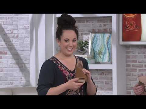Earth Leather Wedge Sandals - Ficus Capricorn on QVC