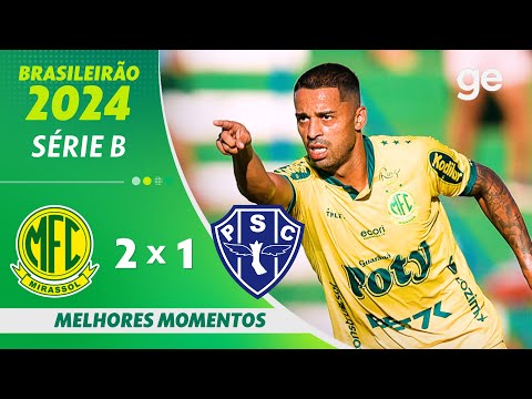 Gols e lances de Mirassol x Paysandu