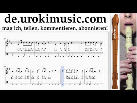 Blockflötenunterricht B. Lady Gaga, Bradley Cooper - Shallow Noten Lernen um-i995