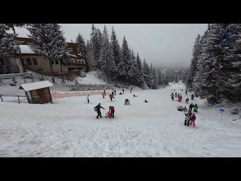 La zăpadă, în Harghita-Băi