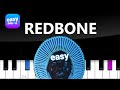 Redbone Childish Gambino | EASY PIANO TUTORIAL