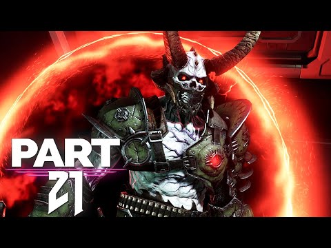 DOOM ETERNAL Walkthrough Gameplay Part 21 - Marauder Battle