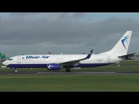 Blue Air Boeing 737 Close Up Take Off at Dublin Airport