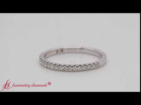 Simple Matching Diamond Wedding Band In 18K White Gold-FD9128 B
