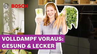 Perfekt gegartes Gemüse und knackige Brotkrusten dank Dampf | Bosch Backofen