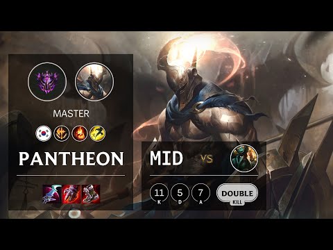 Pantheon Mid vs Gangplank - KR Master Patch 11.1