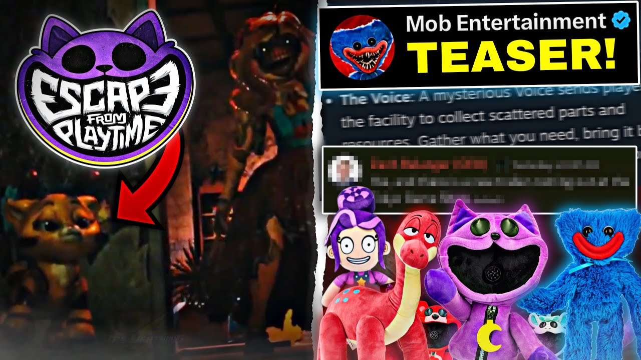 NEW Escape From Playtime Trailer Teased?! + HUGE Merch & Plushies Revealed... | Poppy Playtime NEWS