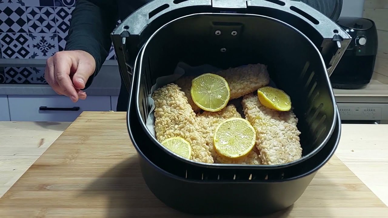 Merluzzo impanato fritto ad aria con la friggitrice - salutare e buonissimo