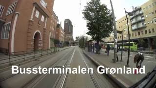 Oslo tramway cab ride. Поездка на трамвае по столице Норвегии.