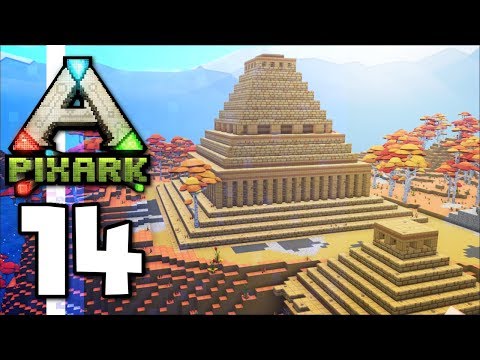 PixARK ▫ Golden Pyramid, Castle Towers & Hippocampus Tame! (Ep.14)