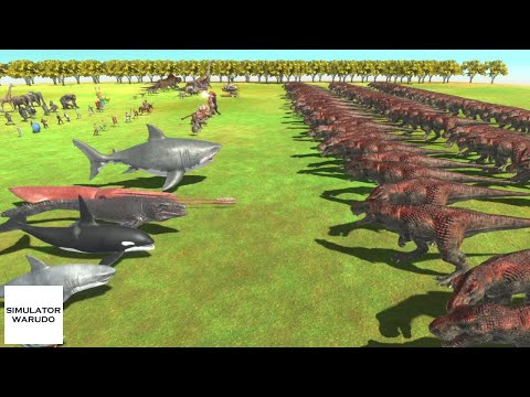 100 Strongest Units vs ALL Units Army Animal Revolt Battle Simulator