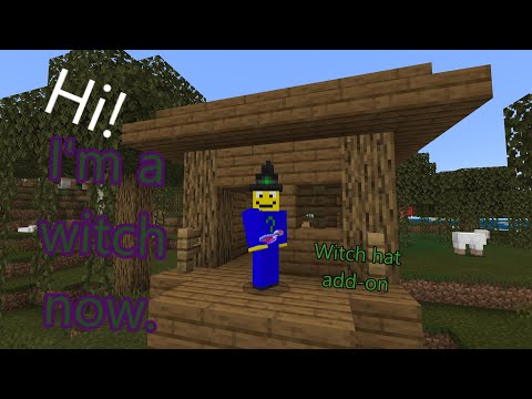 Witch Hat Add-on minecraft bedrock edition