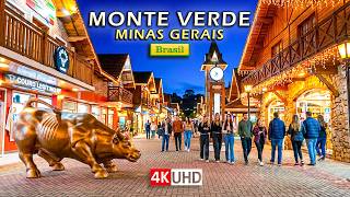 🇧🇷 A European-Style Mountain Village in Minas Gerais ⏤ Monte Verde Night Walk 【 4K UHD 】