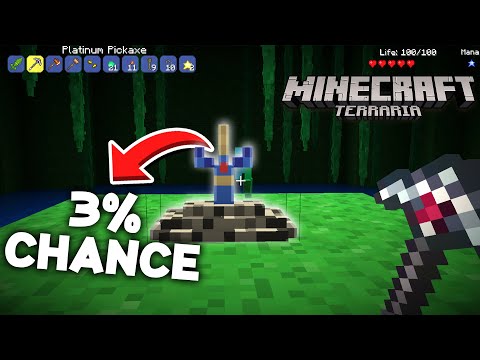 ENCONTREI A ESPADA MAIS RARA DO TERRARIA NO MINECRAFT!  - TerrariaCraft #02