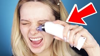 TESTING A BLACKHEAD VACUUM SUCTION MACHINE! // MyPaleSkin