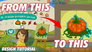 HOW TO DRAW YOUR OWN CUSTOM DESIGNS IN ANIMAL CROSSING: NEW HORIZONS | PUMPKIN EDITION