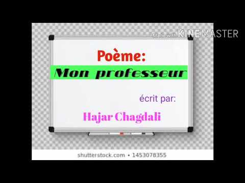 Poème:Mon professeur.
