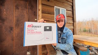 Getting Great Cell Reception at The Offgrid Cabin with Hiboost Cell Phone Signal Booster