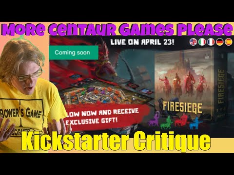 Firesiege - 1st time creator! - Kickstarter Critique Review
