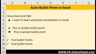 Excel Tip: Auto Bullet Points in Excel