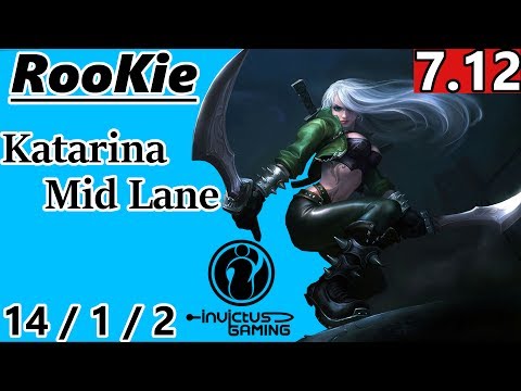 IG RooKie as Katarina Mid Lane RANK 3 Korea Challenger Full Gameplay S7