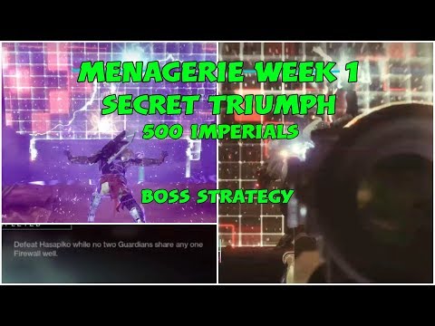 Destiny 2 Hasapiko triumph/menagerie secret/Easy Boss strategy-500 imperials-destiny 2 Video