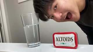 Eating mints then drinking near-freezing water