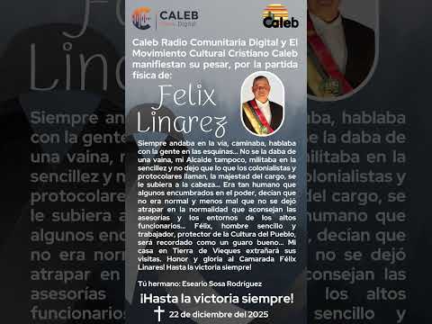 ​🕊️ Honor a quien honor merece 🙏 Feliz Linarez Alcalde del Municipio Moran, Estado Lara, Venezuela.