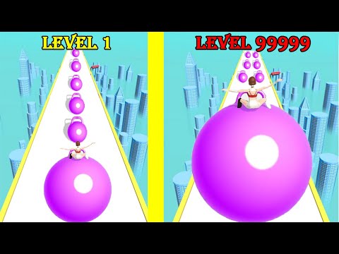 Level 1 VS Level 99999 - Yoga Ball Run !