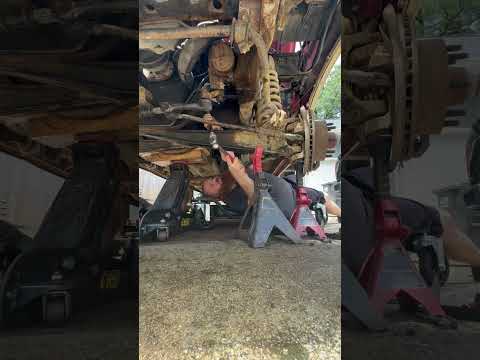 Replacing freeze plugs with the engine still in the truck #tools #mechanic #engine ne