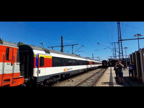 SBB 421er mit IC nach Zürich HB verlässt Singen Htw im Sommer 2022