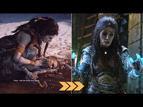 Kratos Kills Baldur VS Freya Forgives Him For It - God of War Ragnarok