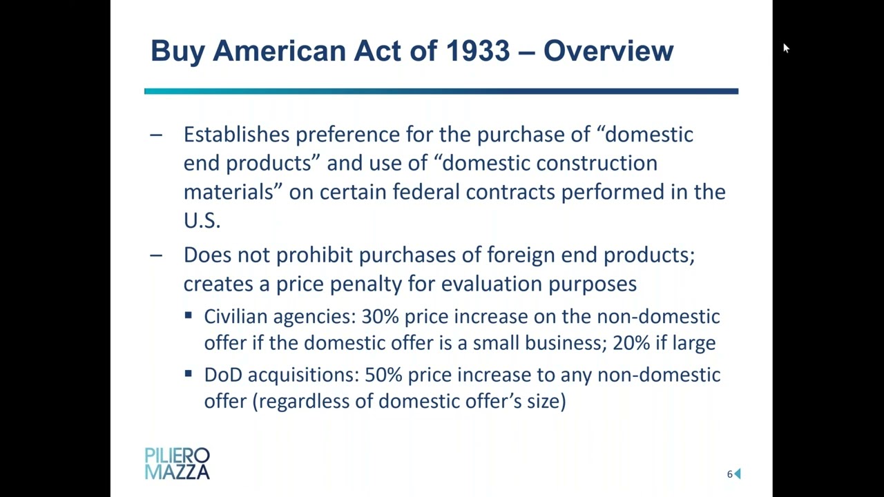 Which countries qualify for the Buy American Act?
