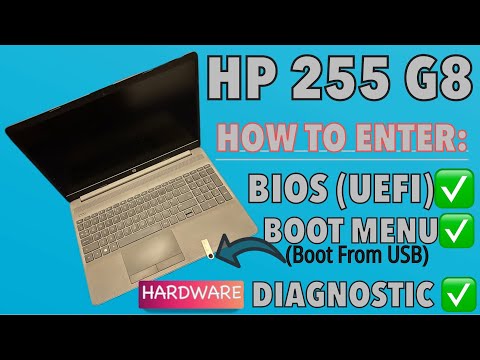 HP 255 G8 ★ Enter Bios (UEFI), Boot Menu (Boot from USB) & Hardware Diagnostic
