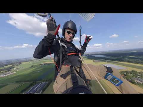 Paragliding winch flight in Terheijden