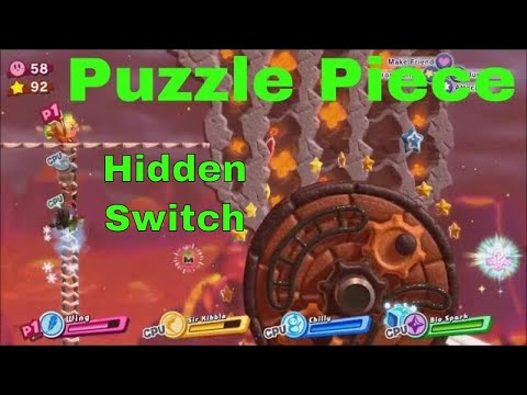 Kirby Star Allies : Nature's Navel (Planet Popstar) 💗 Guide Part 11 (🧩 puzzle piece + hidden switch)