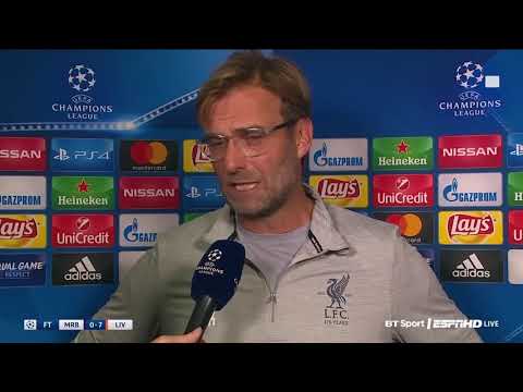 Jürgen Klopp  interview NK Maribor 0 - 7 Liverpool Champions League - 17/10/2017