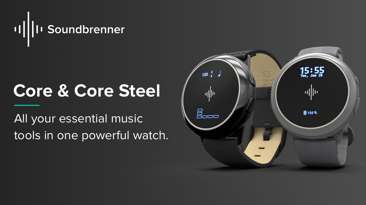 Soundbrenner CORE STEEL Vibrating Metronome / Tuner / dB Meter