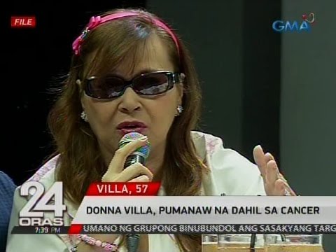 Donna Villa, pumanaw na dahil sa cancer