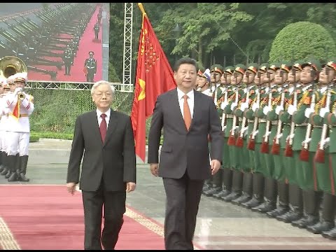 Vietnamese Communist Party Chief Holds Welcome Ceremony for China's Xi