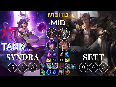 TLN Tank Syndra vs Sett Mid - KR Patch 11.3