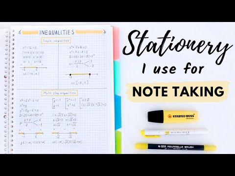 Stationery I Use For Note Taking | Essential + fave note taking supplies!