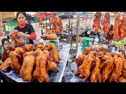 Amazing! CAMBODIAN STREET FOOD Walking Tour @ Orussey & Riverside Market