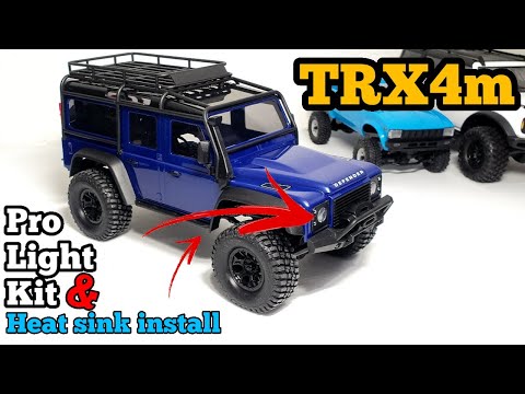 Traxxas TRX4m Defender Pro Light Kit and heatsink install.