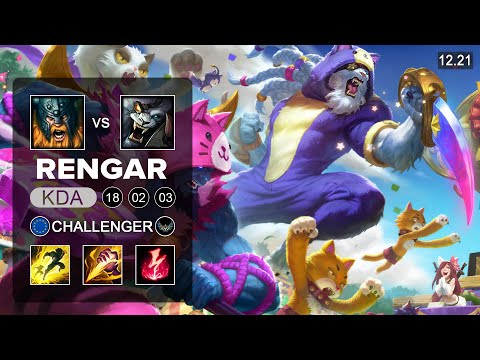 Rengar vs Olaf Jungle - EUW Challenger - Patch 12.21 Season 12
