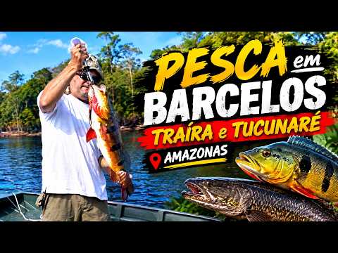 PESCA de TRAÍRA e TUCUNARÉ em BARCELOS AMAZONAS #pescaesportiva #amazonas #barcelos